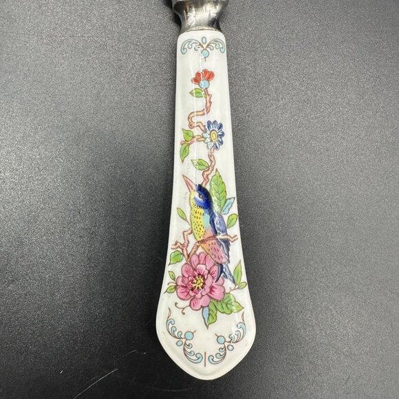 Vintage Aynsley Pembroke Fine Bone China Stainless Steel Steak Knives Bird - Picture 4 of 10